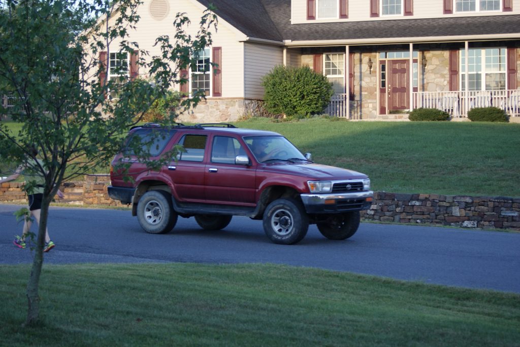 morgan driving 4runner to school